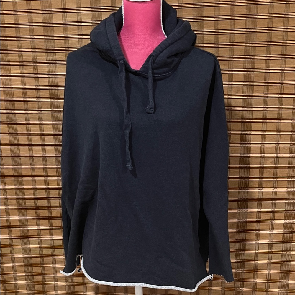 Navy Frank and Eileen fleece hoodie